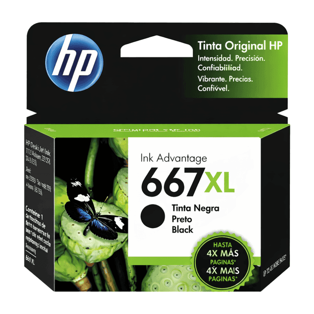 Cartucho HP 667 XL - Negro 8.5ML