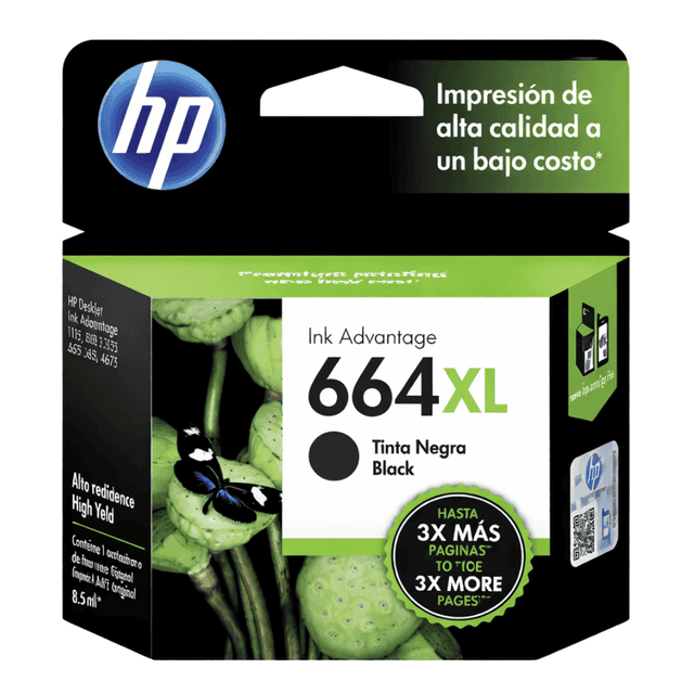 Cartucho De Tinta HP 664XL F6V31AL - Negro