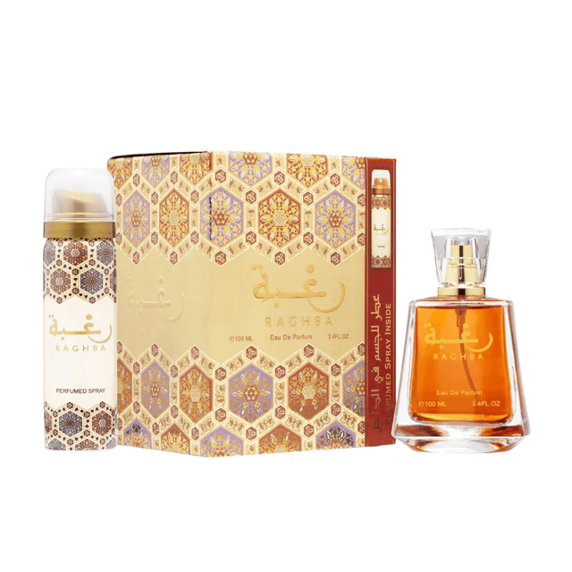 Lattafa Set Raghba Eau de Parfum 100ML + Deo Corporal 50ML