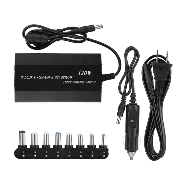 Cargador de Notebook Universal con adaptador para Auto 120W