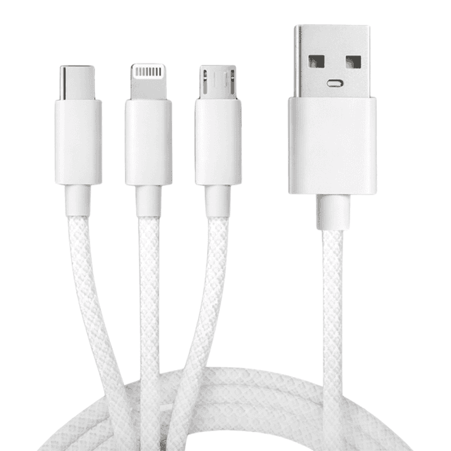 Cable 3 en 1 USB-A USB-C/Micro USB/Lightning Ecopower EP-6051