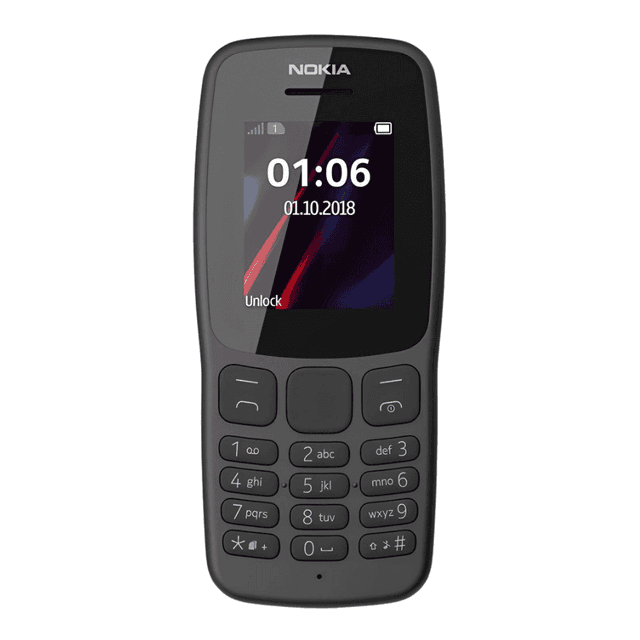Nokia 106 HVD – Charcoal/Negro