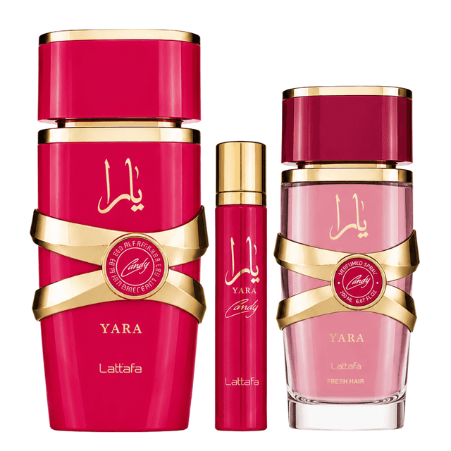 Set Lattafa Fragance Gift Yara Candy – 3 Unidades 