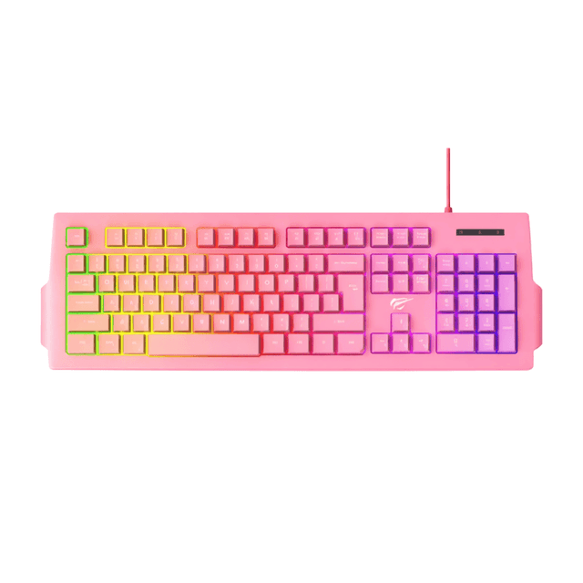 Teclado Gaming Havit Ingles KB866 - Rosa