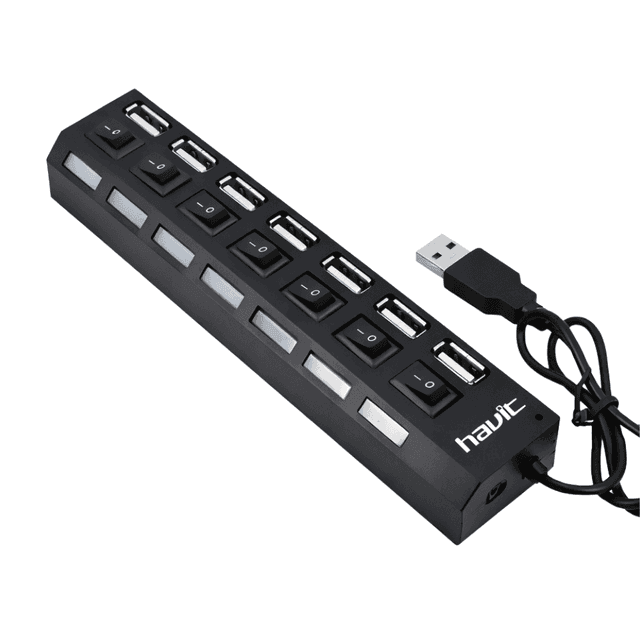   Hub 7 USB con Fuente de Alimentación Havit