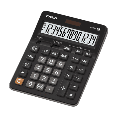 Calculadora Casio GX-14B-W – Negro