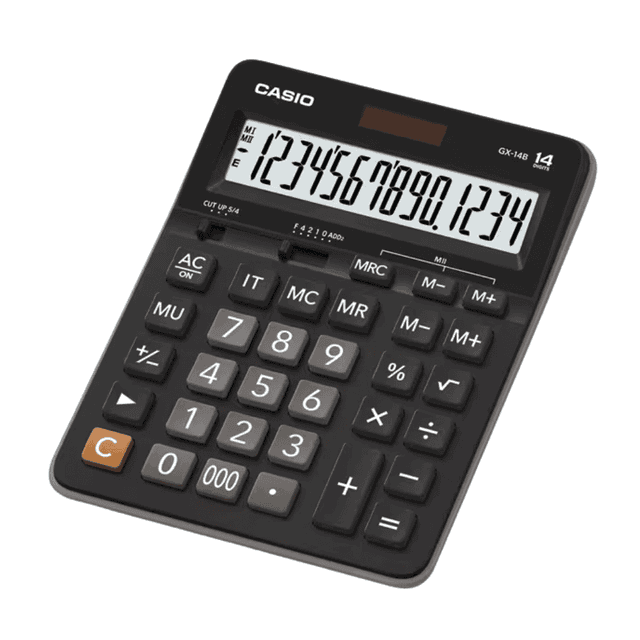 Calculadora Casio GX-14B-W – Negro