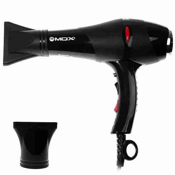 Secador de cabello MOX HD2200 de 2,200 vatios y 220 V – Negro