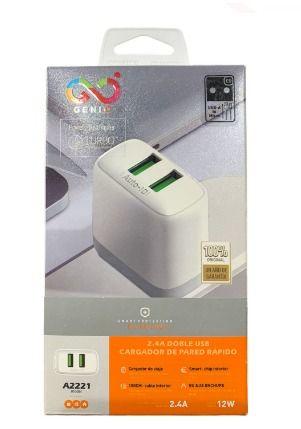 CARGADOR GENIO A2221 2.A 12W MICRO